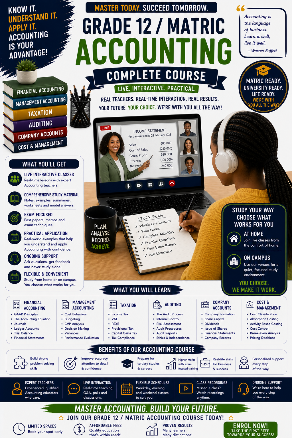 GRADE 12/MATRIC ACCOUNTING COURSE