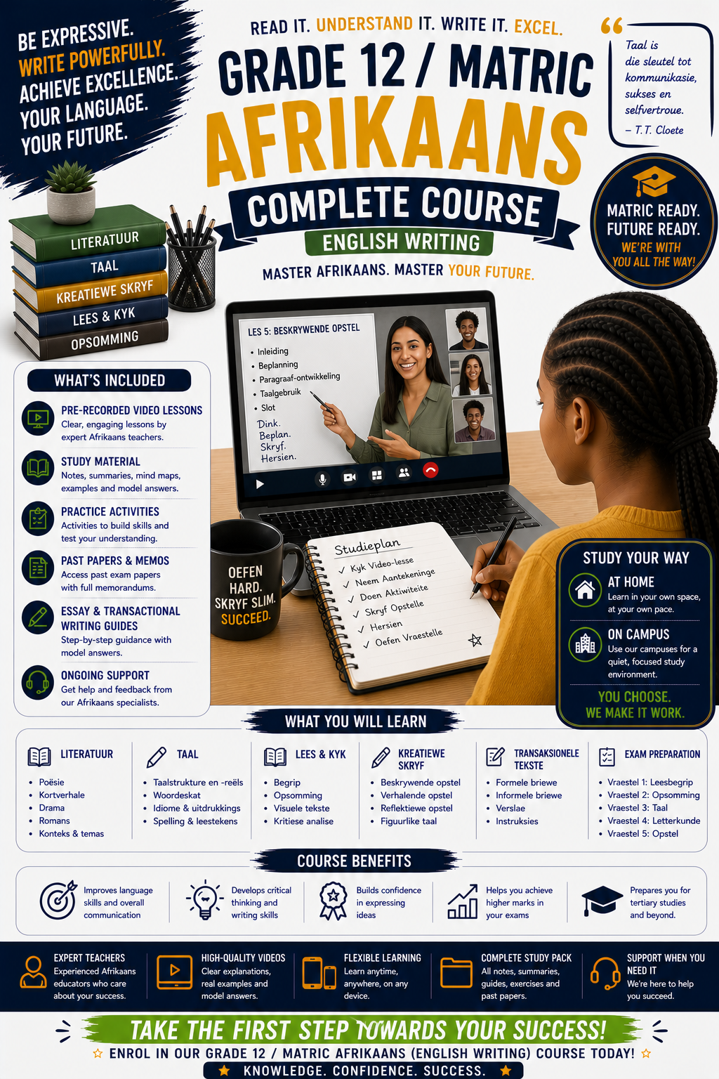 MATRIC/GRADE 12 AFRIKAANS COURSE