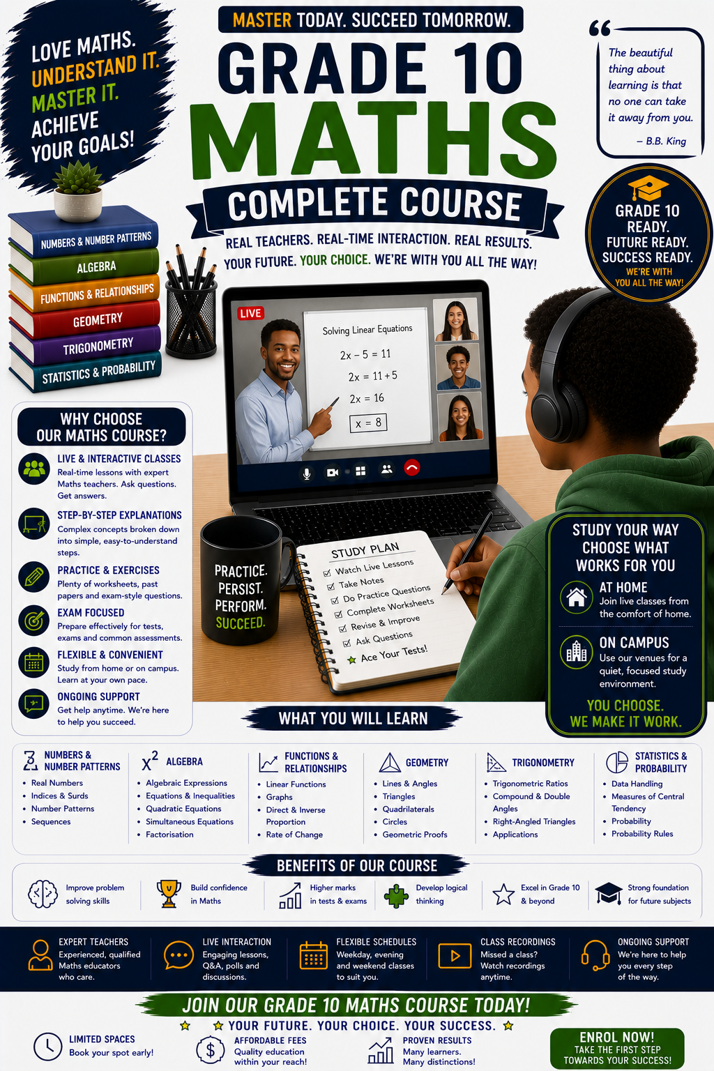 MATHS GRADE 1O COURSE
