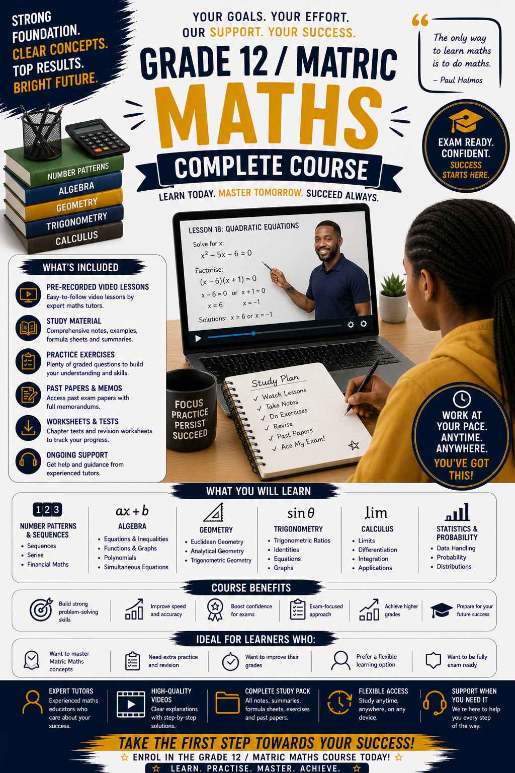 GRADE 12/MATRIC MATH COURSE